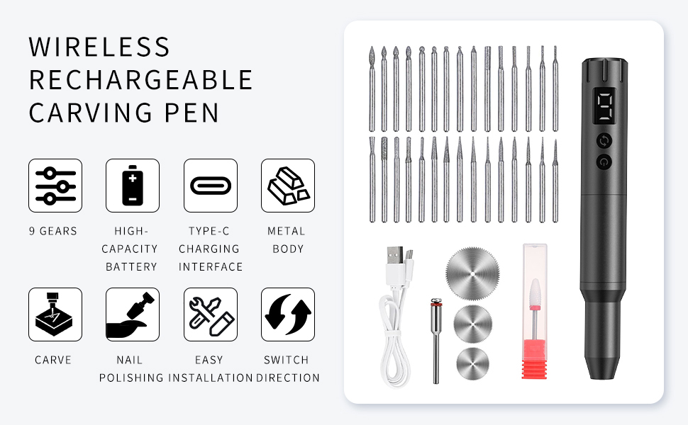 WIRELESS RECHARGEABLE CARVING PEN