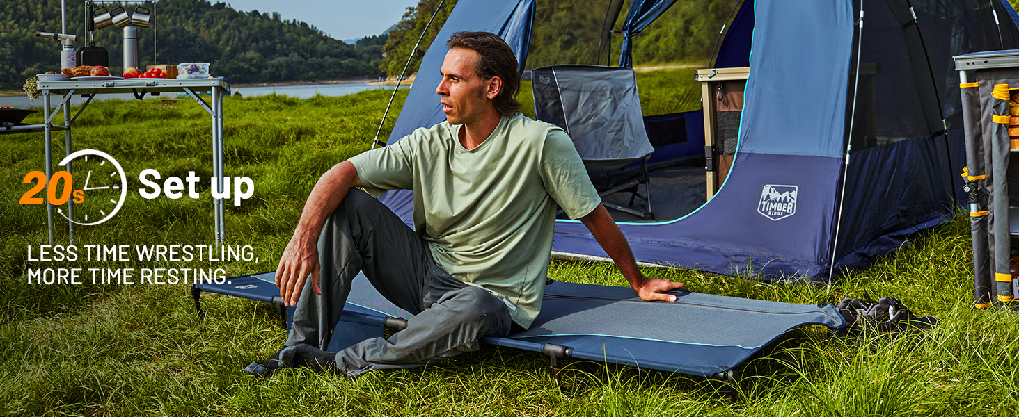 easy set up camping cot
