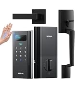 Desloc Palm Vein Smart Lock Handle Set, K140 Plus WiFi Keypad Deadbolt | 10000mAh Li-ion Battery,...