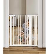 COMOMY 42" Extra Tall Baby Gate for Stairs Doorways, Fits Openings 29.5" to 40.6" Wide, Auto Clos...
