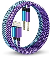 Aux Cord for iPhone, Lightning to 3.5mm Male Audio Cable Compatible with iPhone 14 Pro Max, 14 Pl...