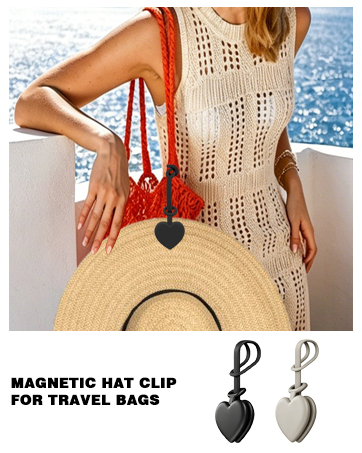 Magnetic Hat Clip for Travel Bags