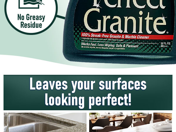 Granite cleaner countertop polish stone shine streak free surface restorer natural degreaser kitchen