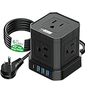 Cube Power Strips with Surge Protection, 6ft Extension Cord with Multiple Outlets, 5 Ac Plugs, 3 ...