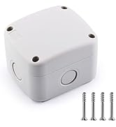 GREENCYCLE Outdoor IP66 Waterproof Junction Box, ABS Dustproof Universal Electrical Project Enclo...