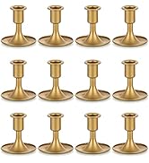 Candlestick Holders Taper Candle Holders, Romadedi Gold Candle Stick Candle Holder for Table Cent...