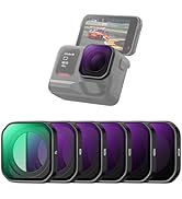 K&F CONCEPT Upgrade Screw On ND Filter Compatible with Insta360 Ace Pro 2, 6 Pack PL ND8 ND16 ND3...