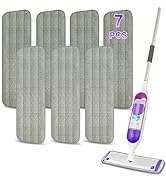7 Pack Reusable Mop Pads for Swiffer PowerMop -MEXERRIS Microfiber Mops Refill Wet Mop Pads Washa...