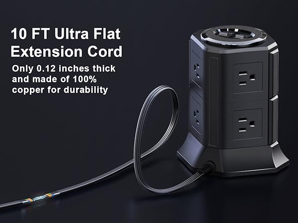 6.5 FT Ultra Flat Extension Cord