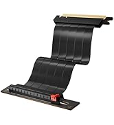 XRIKUI PCI-E 4.0 16X Extension Riser Cable for Vertical GPU Mount Flexible Cable High Speed Exten...