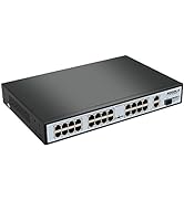 SODOLA 24 Port PoE Switch/24 10/100Mbps PoE+ Port, 2 Gigabit Ethernet Uplink&amp;1 Gigabit SFP slot,3...