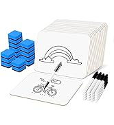 Dry Erase LapBoards, PANDRI 16 Pack Double Sided 12.5 x 9 Inch Whiteboards with 16 Erasers and 16...