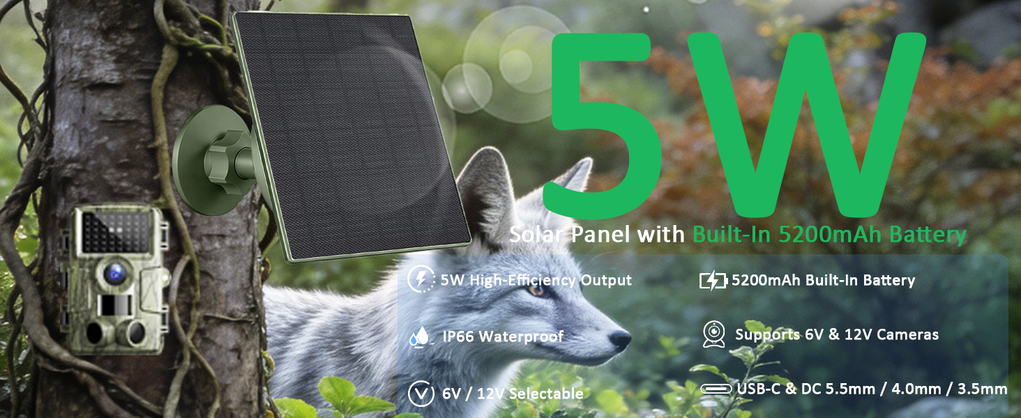 trail camera solar panel