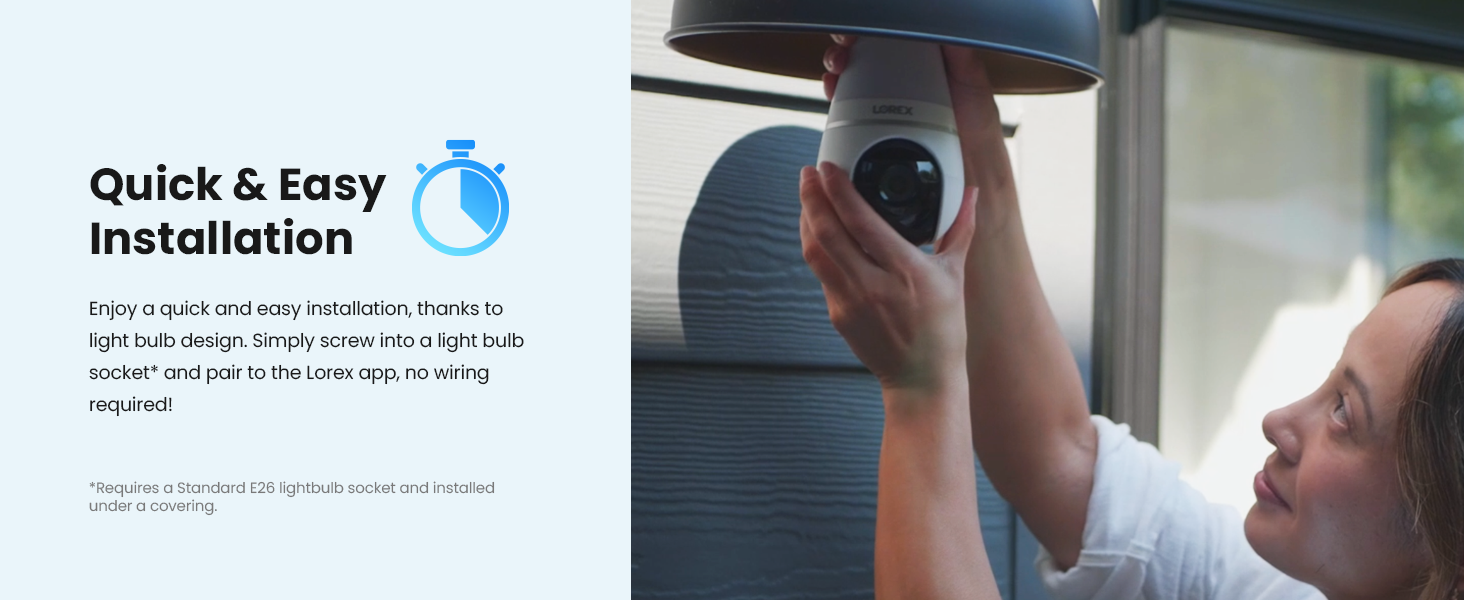 SL300 Lorex 2K Wi-Fi Smart Lightbulb Camera