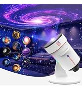 [2025 Upgraded] Galaxy Projector, HD Brighter Wider Projection Planetarium Star Projector with 7-...