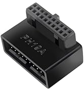 WENZIYAXU USB 3.0 19/20 Pin Male to Female 90 Degree Right Angle Adapter – Internal Header Extens...