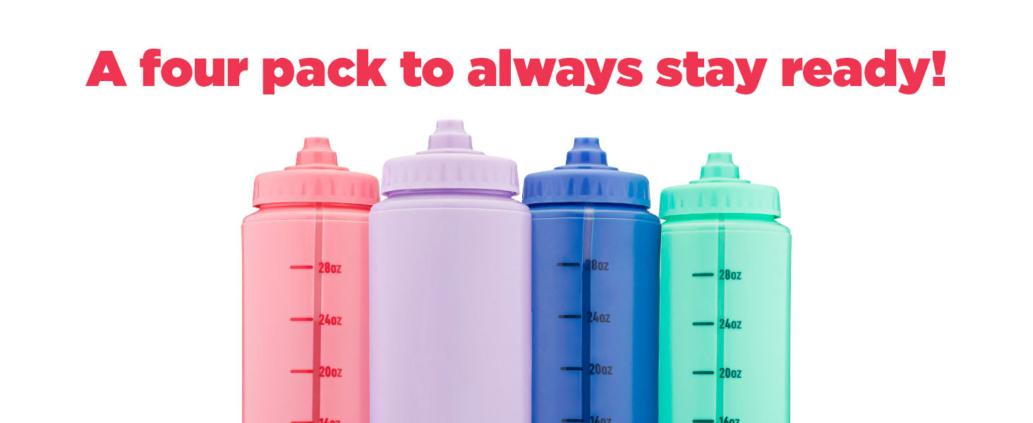 Hydra Cup Sport 32 oz Squeeze Water Bottles