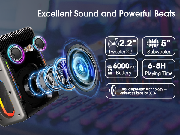 karokee machine with bluetooth and wireless microphone for adults