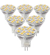 Edearkar MR11 GU4 LED Light Bulbs GU4 Bi-Pin Base AC12V 2W (20W Halogen Light Bulbs) Warm White 3...