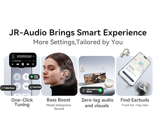 JOYROOM OE3 Clip-On Earbuds, Wireless Open Ear Earbuds Headphones