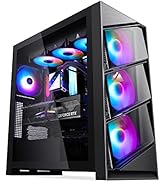 Segotep T3 Black Mid-Tower ATX Gaming PC Case w/ ARGB &amp; PWM Fan, Support Top &amp; Side 360mm Radiato...