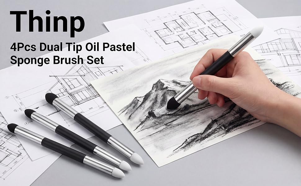 4 Pcs Oil Pastel Blending Tools for Drawing
