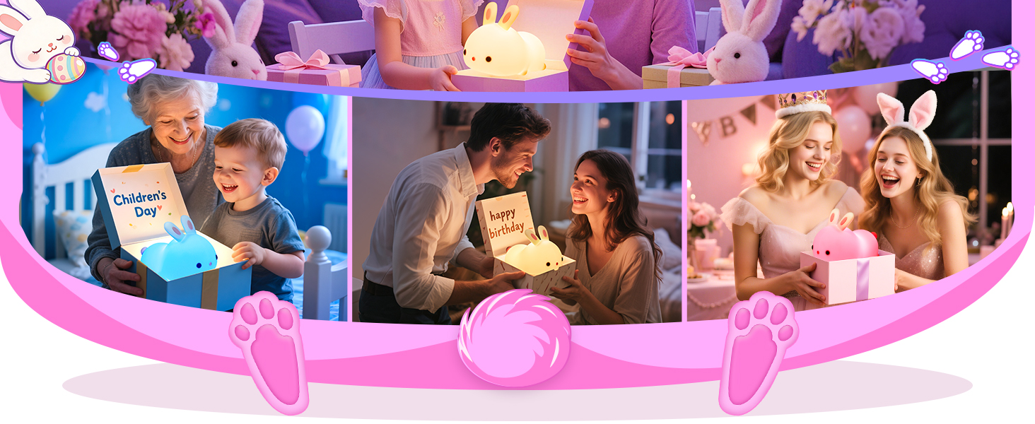 bunny night light for kids night light for baby nursery night light kids lamp