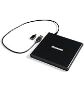 ia Verbatim Slimline CD/DVD Drive - External USB 2.0 CD DVD +/-RW Burner for Laptops and No...