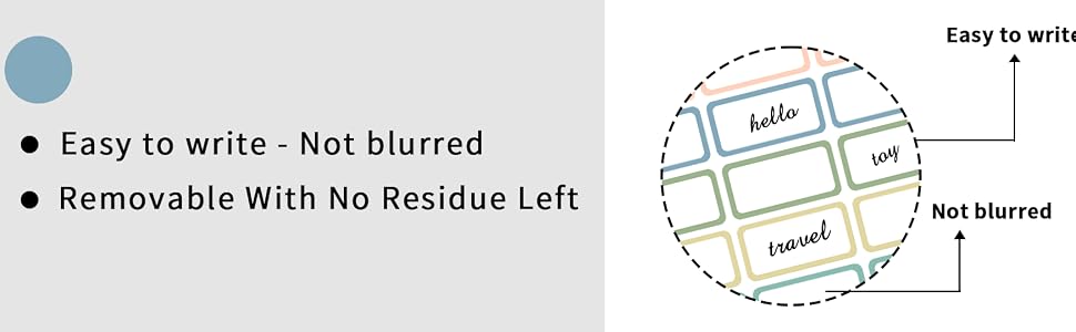 Removable Freezer Labels, Freezer Labels for Food Containers, Food Labels, Water Oil Resistant