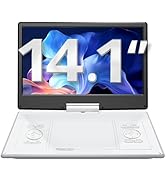 YOTON 16.5" Portable DVD Player, 4-6 Hours Rechargeable Built-in Battery, 14.1" HD Swivel Screen,...