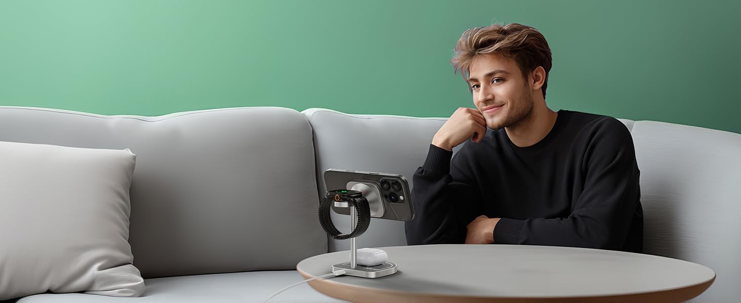 3 in one 3 and 1 charging station for apple evolved charger 3 in 1 3-1 wireless charging station