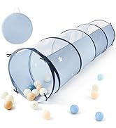 Tiny Land Kids Play Tunnel Tent for Toddlers, 69" x 18" Foldable Crawl Toys for Baby, Indoor &amp; Ou...