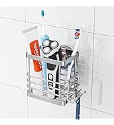 TAILI Patented Suction Cup Toothbrush Holder, Stainless Steel Anti-Puddling Shower Toothbrush Hol...