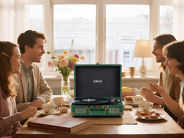 Record Player Portable with Bluetooth Connection USB Playback