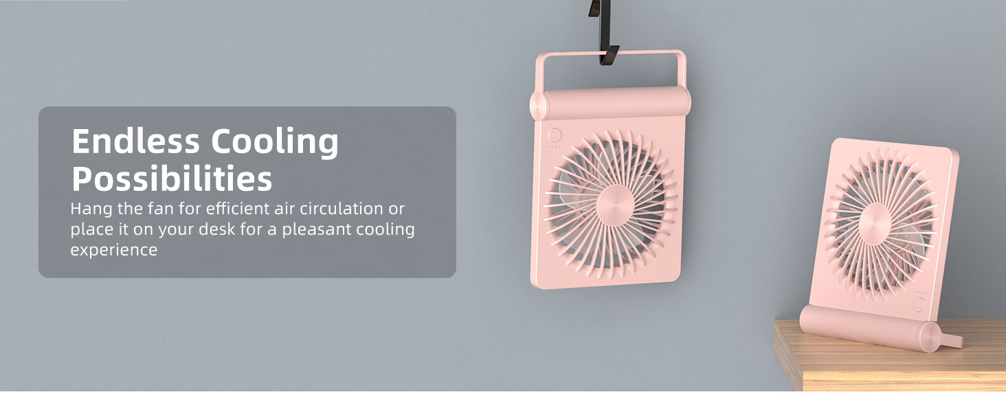 Koonie USB Fan, Strong Wind Ultra Quiet Small Desk Fan