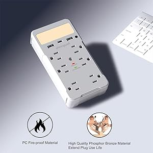 Wall Outlet Extender with Surge Protector