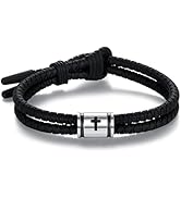 Metzm Silicone Cross Rope Bracelets for Men Women, Adjustable Waterproof Men's Rubber Sport Band ...
