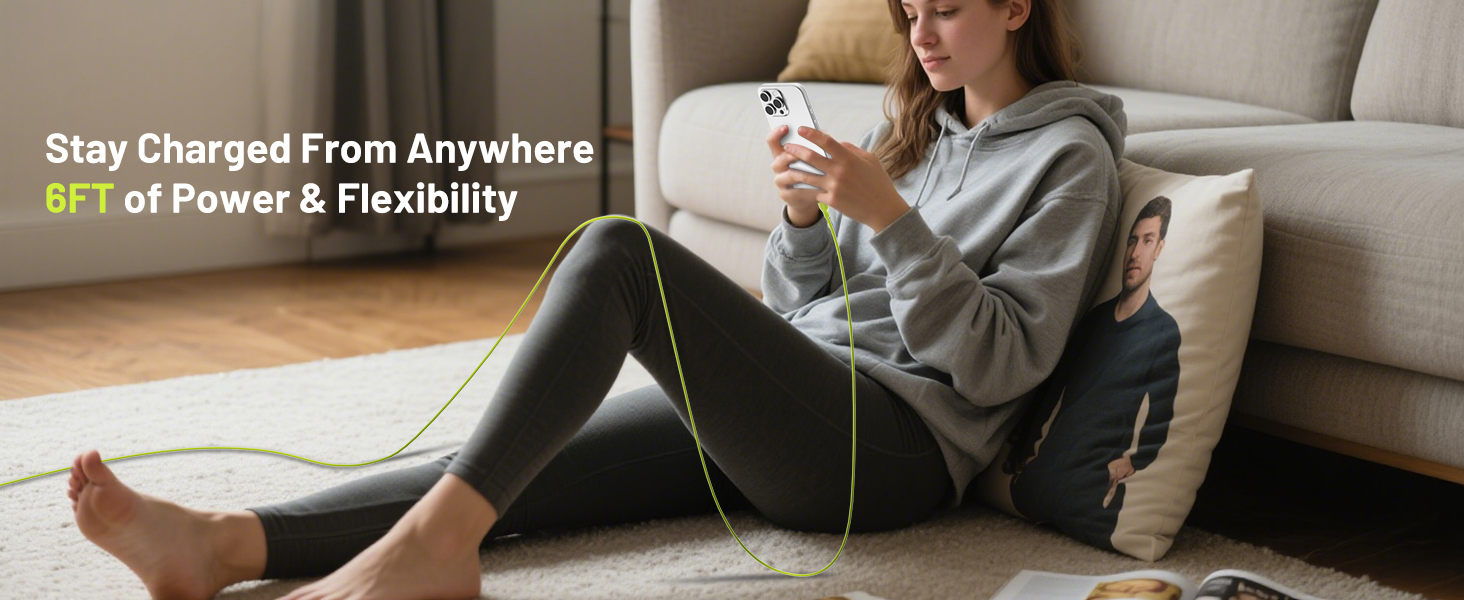 6FT USB C Charrging Cable