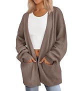 LILLUSORY Oversized Cardigan Sweaters for Women 2026 Fall Fashion Outfits | Soft Knit Long Cardig...