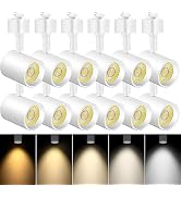 VANoopee 12 Pack 5-Color LED Track Lighting Heads H Type Track Light Heads Dimmable, 2000K 3000K ...