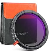 NEEWER 67mm 3 in 1 Variable ND + CPL + Black Diffusion 1/4 Filter for Mist Cinematic Effect, Came...