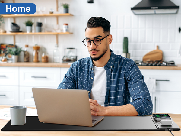 desk mat with wireless charger