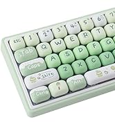 TYRIXKI PBT Keycaps 144 Keys Cute Green Dessert Cream Keycaps Dye-Sublimation MOG Profile Custom ...