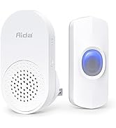 AIDA Mini Wireless Doorbell, Home Waterproof Doorbell 600ft Range, Cordless Door Bell Ringer, 4 V...