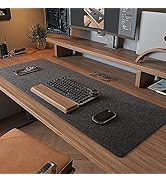 Felt Desk Pad | Computer Mat for Desk(36x12Inches) | Large Felt Desk Mat for Keyboard and Mouse |...