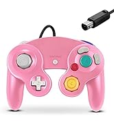 FIOTOK Gamecube Controller, Classic Wired Controller for Wii Nintendo Gamecube (Pink)