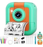 Kids Instant Print Camera,Christmas Birthday Gifts for Toddler HD Selfie Camera for Kids,Kids Cam...