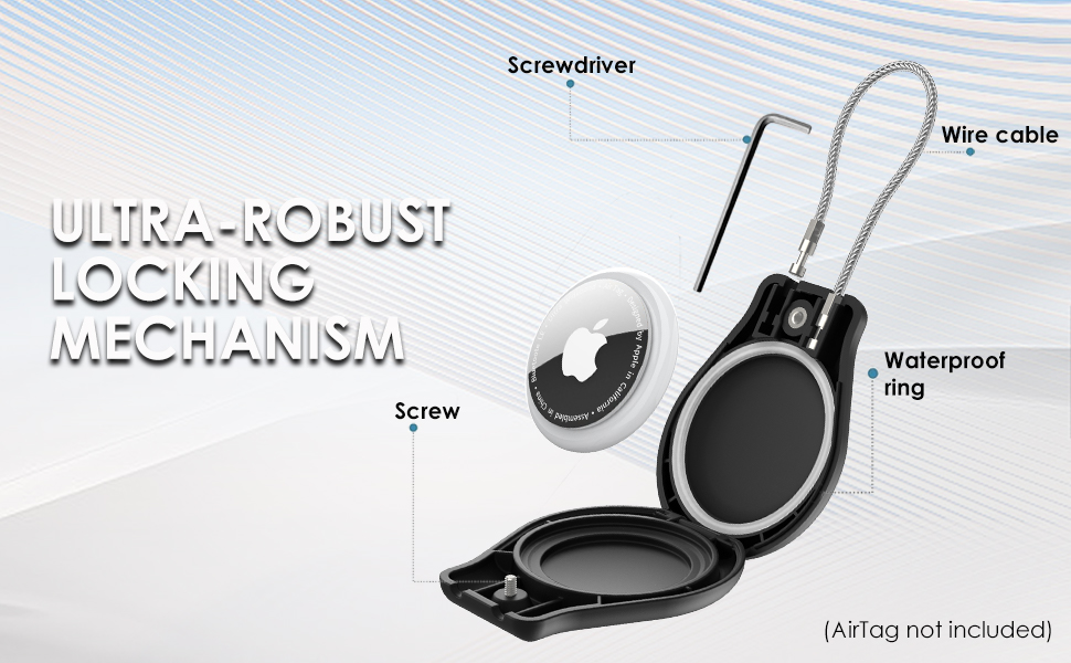 ULTRA-ROBUST LOCKING MECHANISM AIRTAG LOCK HOLDER