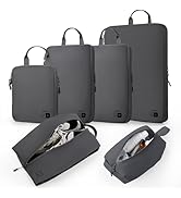 EPICKA Ultra-Lightweight Compression Packing Cubes - 6 Set Water Resistant Durable Travel Organiz...