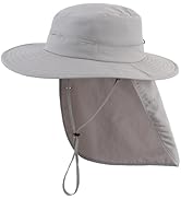 Connectyle Wide Brim Sun Hat for Men Women UPF 50+ Breathable Fishing Hat with Neck Flap Outdoor ...